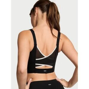 VSX Elevate Cross-Back Mesh Sports Bra Black Size Medium Goth Grunge Athleisure